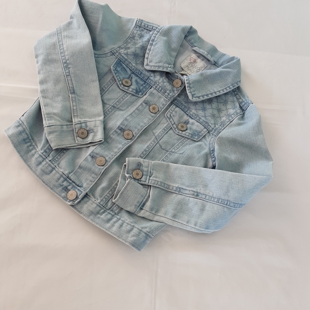 Est. 1989 Place 🌞0114 Kids Girls Jacket Sz S/P 5/6. Preowned Light Blue Denim